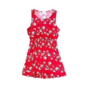 Women’s Red Floral Sleeveless Dress